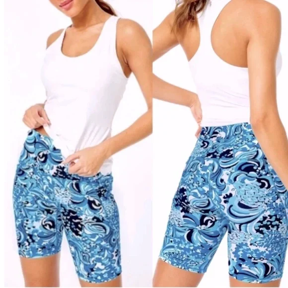 Lilly Pulitzer NEW South Beach High Rise Short Size Small Resort White Mermazing - Picture 1 of 14